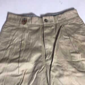 Beige Pleated Trousers size 28 Outseam 38